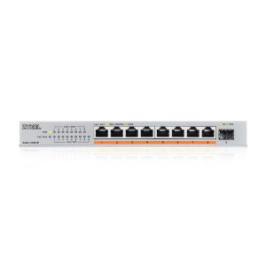 PoE суич ZyXEL XMG100 8x 2.5GbE PoE++ 100W 1x 10G SFP+ неуправляем (XMG-108HP-EU0101F)