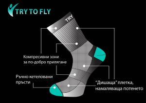 Чорапи за Колоездене с Meryl®Skinlife - Бял