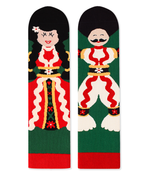 Arty Socks чорапи с Пижо и Пенда - Зелен