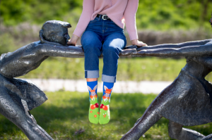 Arty Socks чорапи с Великденски Заек - Зелен