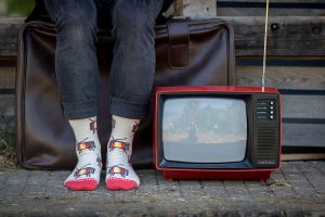 Луксозна кутия с 5 чифта Памучни чорапи Ретро