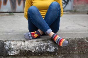 Arty Socks къси чорапи с Петел - Сив