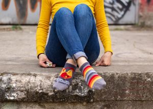 Arty Socks къси чорапи с Петел - Сив