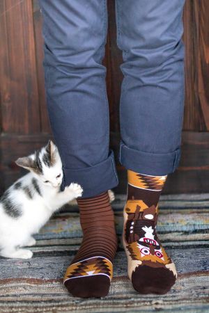 Arty Socks чорапи с Кукери - Кафяв