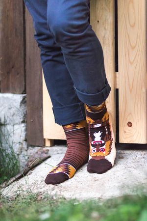 Arty Socks чорапи с Кукери - Кафяв