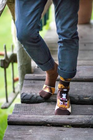 Arty Socks чорапи с Кукери - Кафяв
