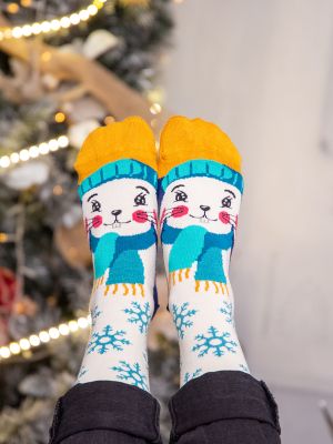 Коледни Бамбукови чорапи със Заек