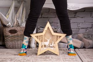 Коледни Бамбукови чорапи със Заек
