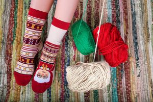 Arty Socks чорапи с Баба Марта - Екрю