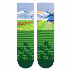 Arty Socks чорапи с Лалета и Мелници - Зелен
