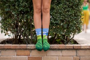 Arty Socks чорапи с Лалета и Мелници - Зелен