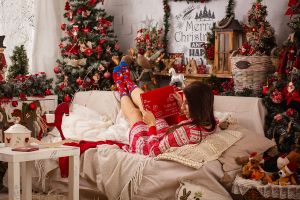 Коледни чорапи Wintertime с Еленче – дамски