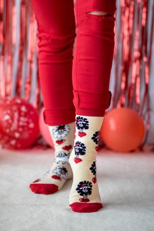 Arty Socks чорапи Влюбена Овца - Екрю