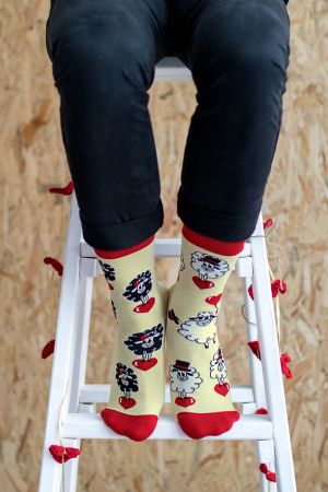 Arty Socks чорапи Влюбена Овца - Екрю
