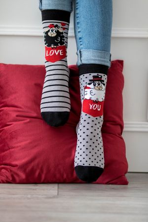 Arty Socks чорапи Влюбена Овца - Сив