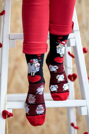 Arty Socks чорапи Влюбена Овца - Черен