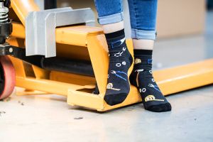 Фини Памучни чорапи над глезена с Инструменти - Антрацит – дамски