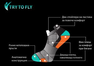 Ултратънки чорапи за Бягане с Tactel - Черен