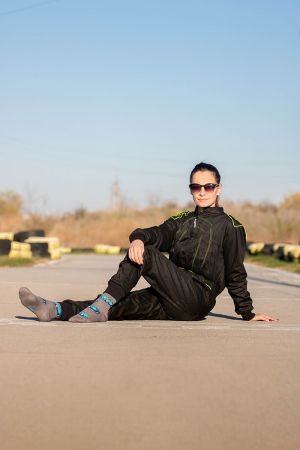 Памучни чорапи със Спортна Кола - Сив – дамски