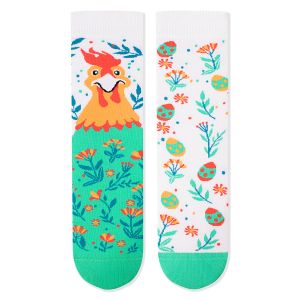 Arty Socks чорапи с Великденска Кокошка - Бял