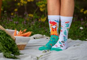 Arty Socks чорапи с Великденска Кокошка - Бял