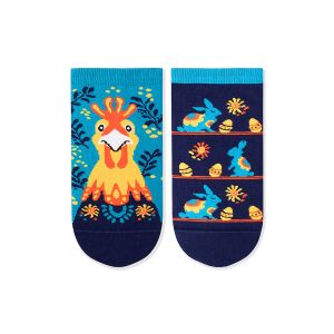 Arty Socks къси чорапи с Великденска Кокошка - Тъмносин