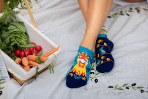 Arty Socks къси чорапи с Великденска Кокошка - Тъмносин