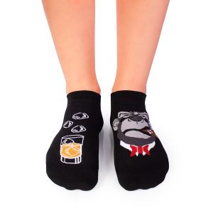Arty Socks къси чорапи с Дон Маймуне - Черен