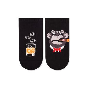 Arty Socks къси чорапи с Дон Маймуне - Черен