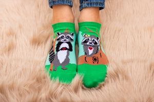 Arty Socks къси чорапи Влюбени Еноти - Зелен