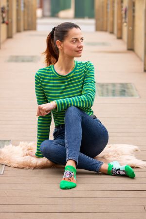 Arty Socks къси чорапи Влюбени Еноти - Зелен