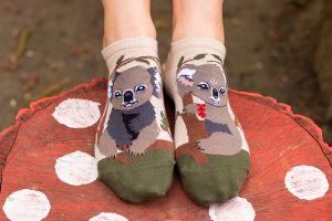 Arty Socks къси чорапи Влюбени Коали - Каки