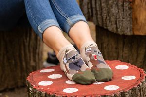 Arty Socks къси чорапи Влюбени Коали - Каки