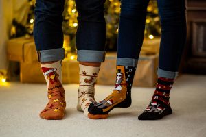 Arty Socks Коледни чорапи със Снежко Рокаджия - Черен