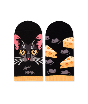 Arty Socks къси чорапи с Черна Котка