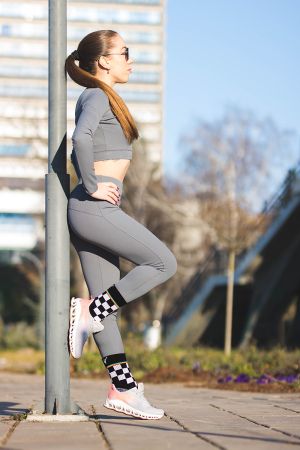 Термочорапи Active Lifestyle с Квадрати - Бял