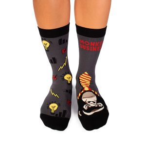 Arty Socks чорапи с Маймуна Бизнесмен - Антрацит