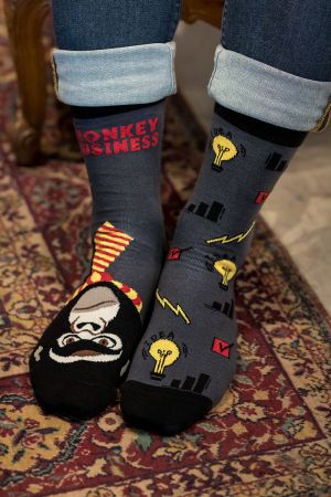 Arty Socks чорапи с Маймуна Бизнесмен - Антрацит