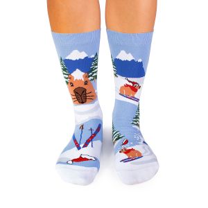 Arty Socks Коледни чорапи с Капибарата Георги - Син