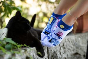 Arty Socks къси чорапи Гръцки Вечери - Бял