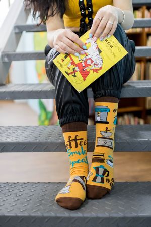 Arty Socks чорапи с Кафе - Жълт