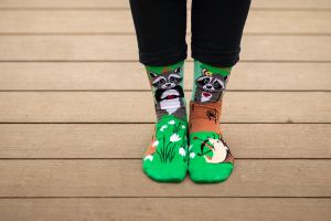 Arty Socks чорапи Влюбени Еноти - Зелен