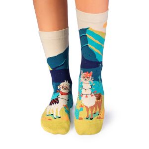 Arty Socks чорапи Влюбени Лами - Тюркоаз