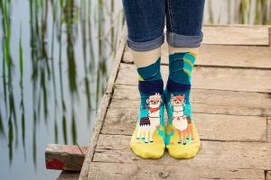 Arty Socks чорапи Влюбени Лами - Тюркоаз