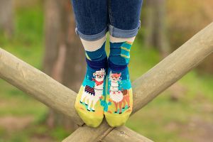 Arty Socks чорапи Влюбени Лами - Тюркоаз