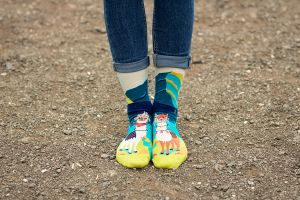 Arty Socks чорапи Влюбени Лами - Тюркоаз