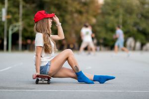 Памучни чорапи Active Day Усмихнат и Тъжен – дамски