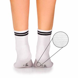 Памучни чорапи Active Day с Рингели - Бял – дамски