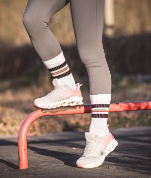 Термочорапи Active Lifestyle с Рингели - Бял