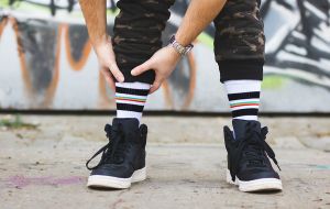Термочорапи Active Lifestyle с Рингели - Бял